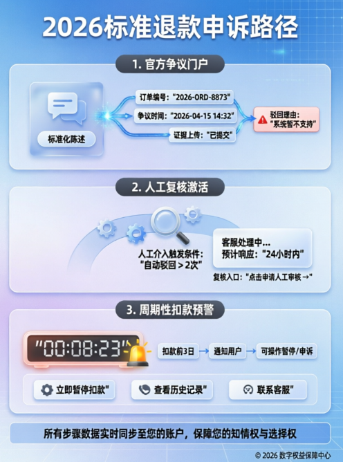 订阅纠纷与退款申诉的2026标准路径