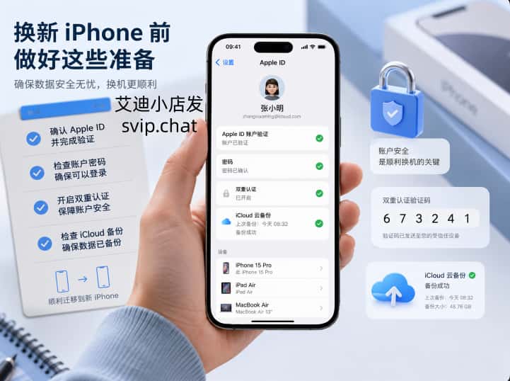 换新iPhone前检查Apple ID和iCloud备份设置