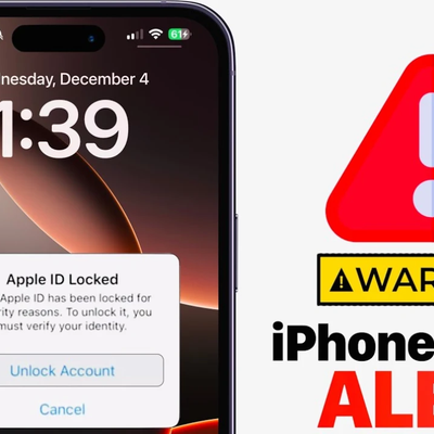 iPhone Apple ID 账号锁定欺诈警告弹窗