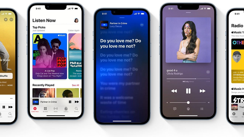 Apple Music多设备同步播放界面展示