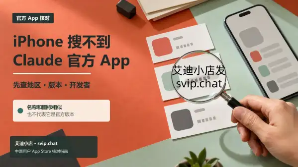 核对Claude官方 App的商店地区、系统版本和开发者