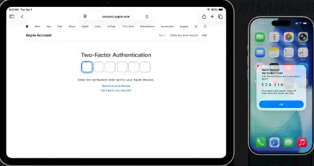 iPad和iPhone双重认证界面
