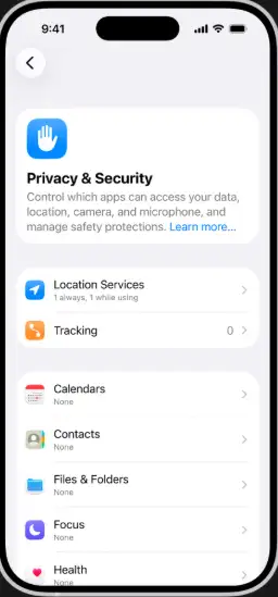 Apple官方账户区域设置界面
