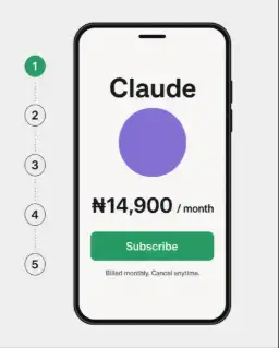 美区AppleID切换奈拉区订阅ClaudePro
