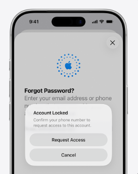 iPhone Apple账户被锁定弹窗提示