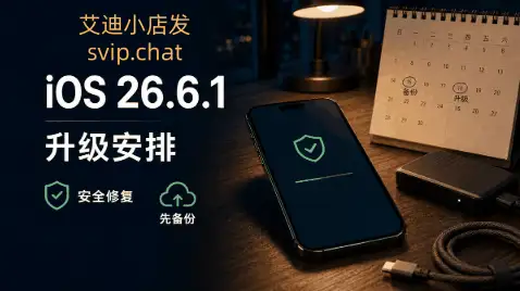 iPhone 显示 iOS 26.6.1 并提示按当前版本安排更新时间