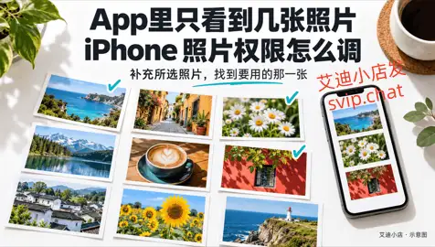 App里只显示几张照片时，怎样补充iPhone照片授权