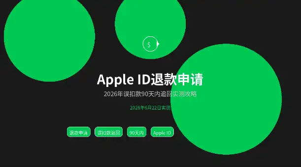 AppleID退款申请误扣款90天内追回攻略