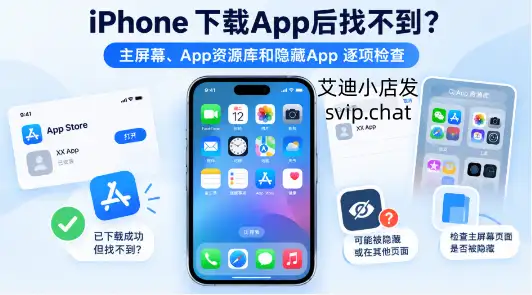 iPhone下载App后找不到怎么办？主屏幕和App资源库逐项检查