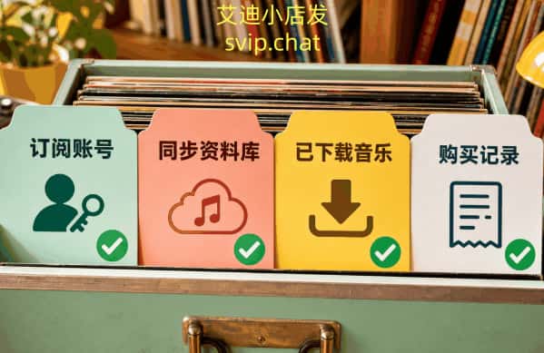 Apple Music 换号前核对订阅账号、同步资料库、下载音乐和购买记录